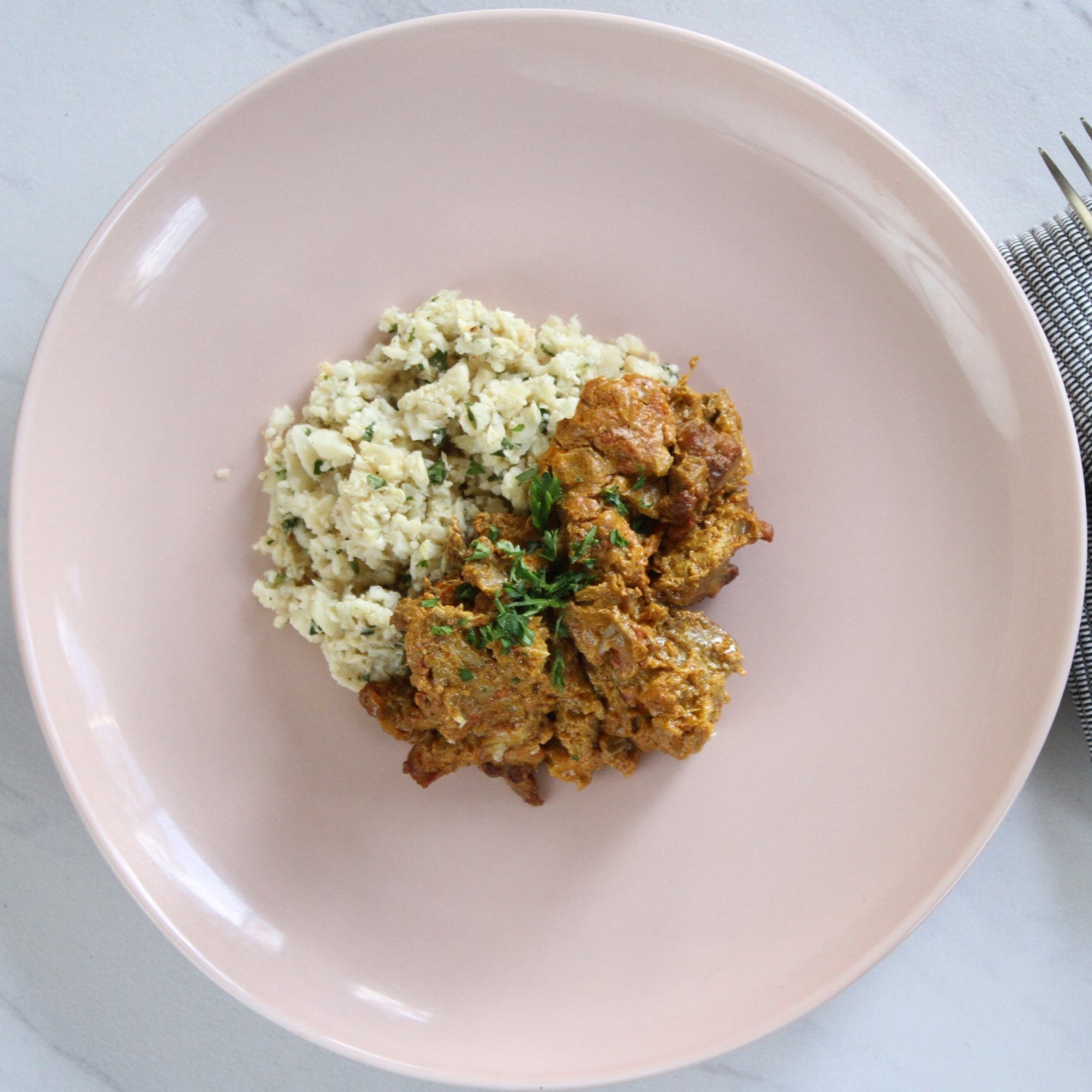 Butter Chicken and Cilantro Cauliflower Rice - Pete's Real Food