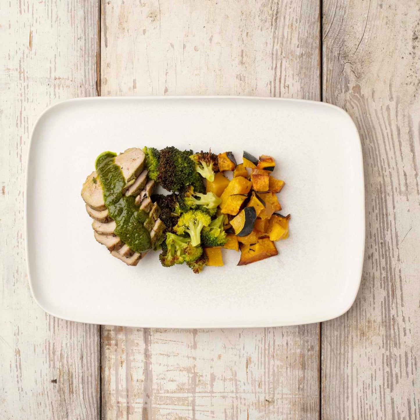 Pepita Pesto Pork Tenderloin with Pumpkin and Broccoli - Pete's Real Food