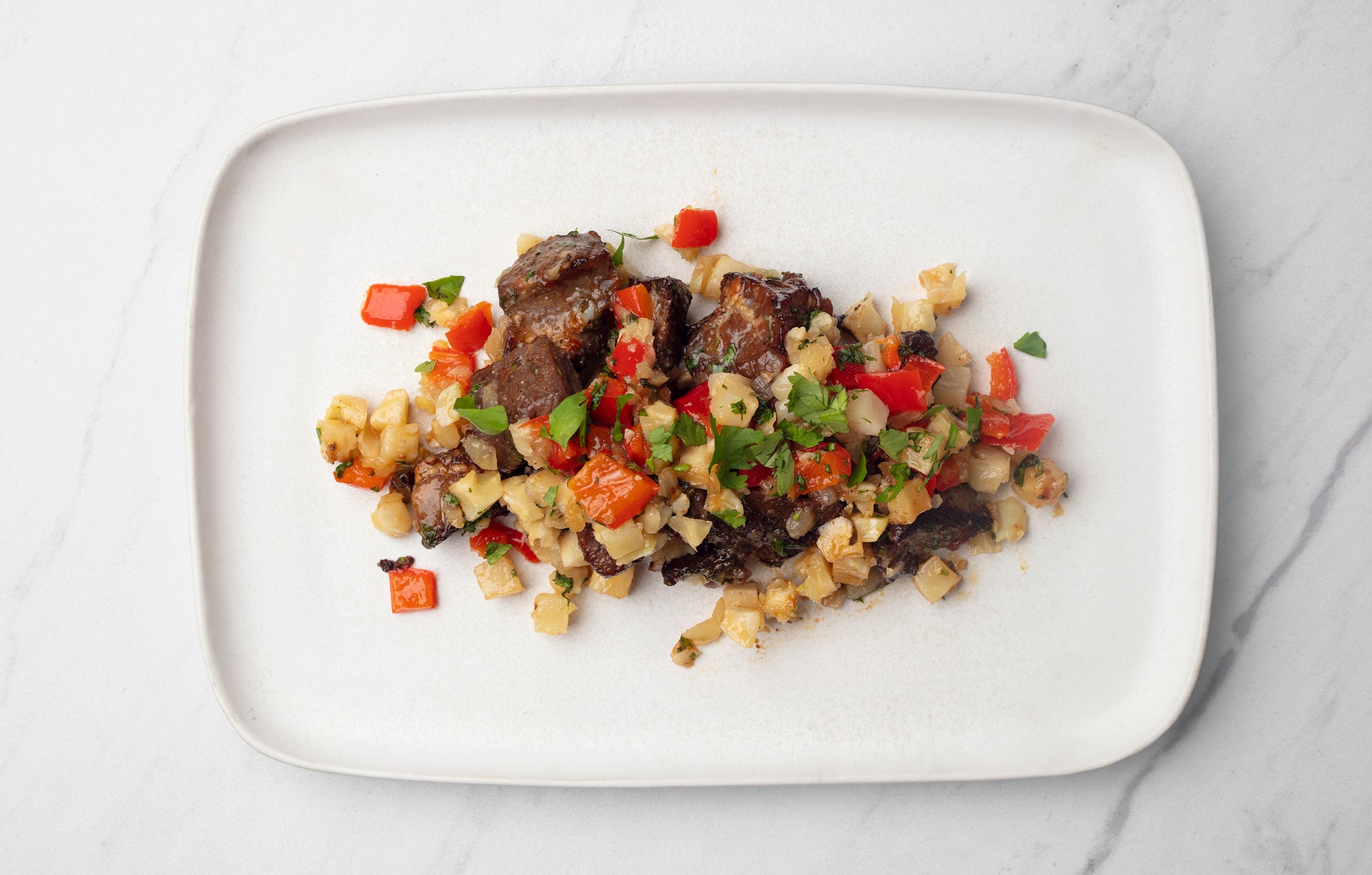 Korean BBQ Pork Fried Cauliflower Rice - Pete's Real Food