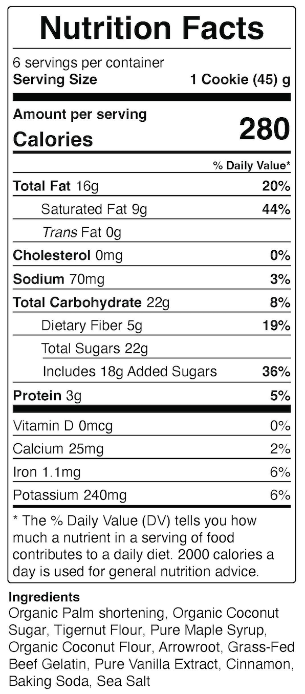 Snickerdoodle Cookies (Gluten Free & AIP Friendly) - 6 Pack - Pete's Real Food